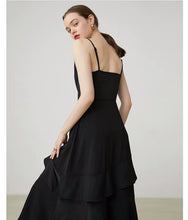 Load image into Gallery viewer, Black suspender dress